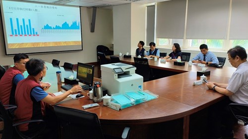 郭檢察長聽取監理所社勞督導進行簡報情形