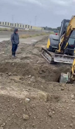 挖斷道路恐嚇案現場照片